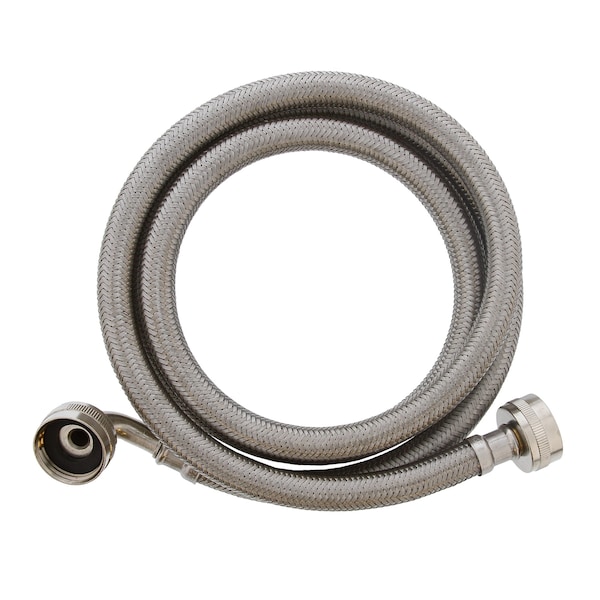 Jones Stephens 3/4in FEM Hose x 3/4in FEM Hose 60in Braided SS Washing Machine Connector with 90Deg. Elbow S04267 - main
